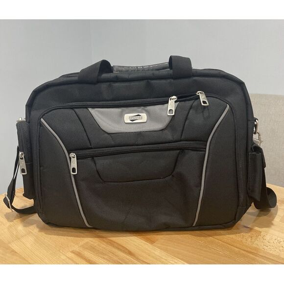 American Tourister 16" Laptop Business Briefcase Carry On Tote Soft Bag‎ - Picture 1 of 13